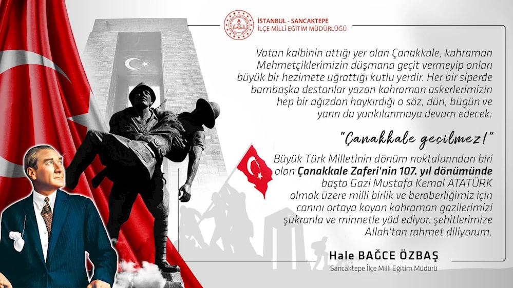 HALE BAĞCE ÖZBAŞ’IN 18 MART ÇANAKKALE ZAFERİ MESAJI